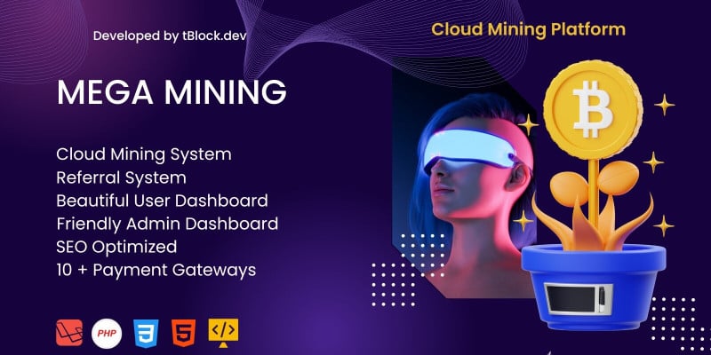 MegaMining - Cloud Mining Script by TblockDev | Codester