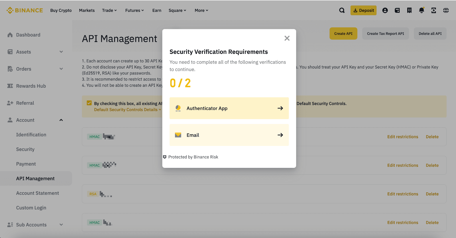 API Keys : Binance Spot - Automated Trading at Alertatron