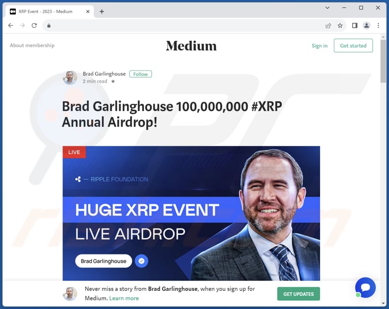 Guest Post by Todayq News: XRP giveaway scam, Ripple CEO issues warning | CoinMarketCap