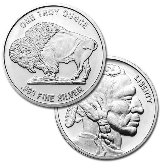 1oz Pure Silver Buffalo Round