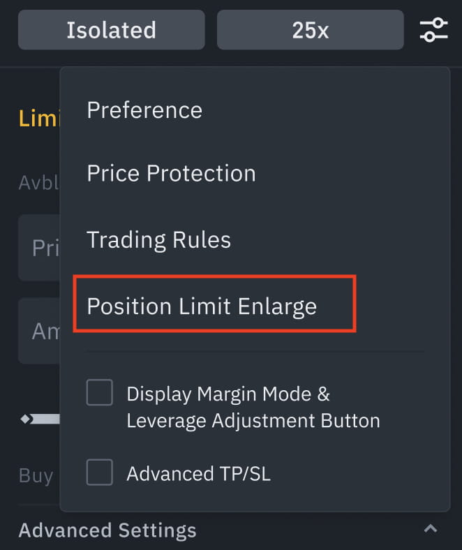 Binance Futures Maximum Leverage & Position Size - Dappgrid