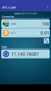 How much is 5 bitcoins btc (BTC) to R (ZAR) according to the foreign exchange rate for today