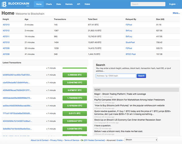 Blockchain explorer — check transaction hash & track other cryptocurrency information