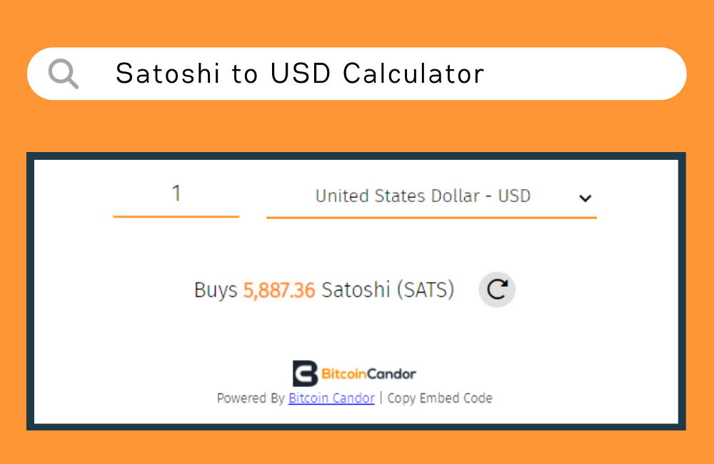 SATS to United States Dollar Converter | BITS TO USD