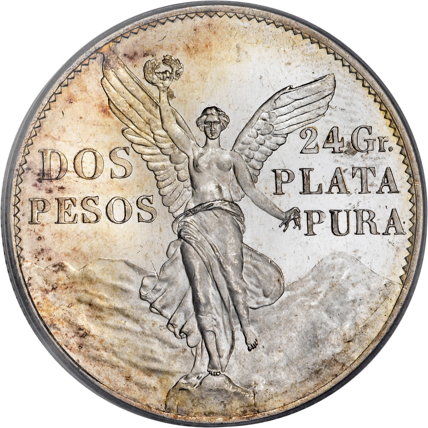 Mexico 2 Dos Pesos Libertad Silver Coin Centennial PCGS AU53 – Cash 4 Coins