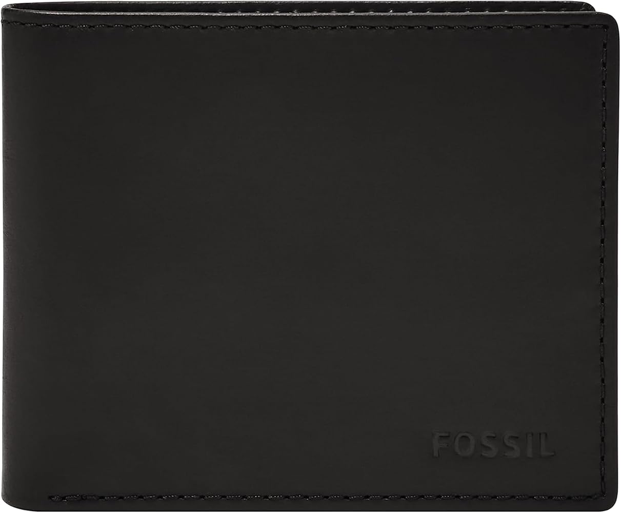 Fossil Men's Leather Wallet Derrick Rfid-Blocking Bifold with Flip Id | Vancouver Mall