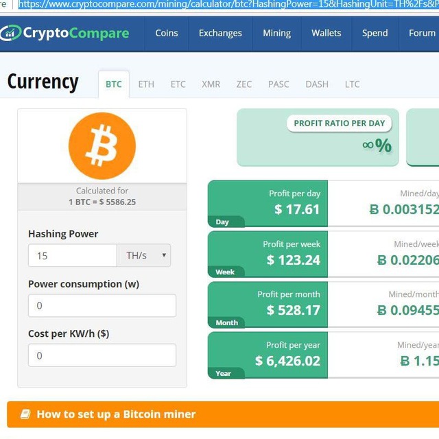 Telegram bot on cryptocurrency mining