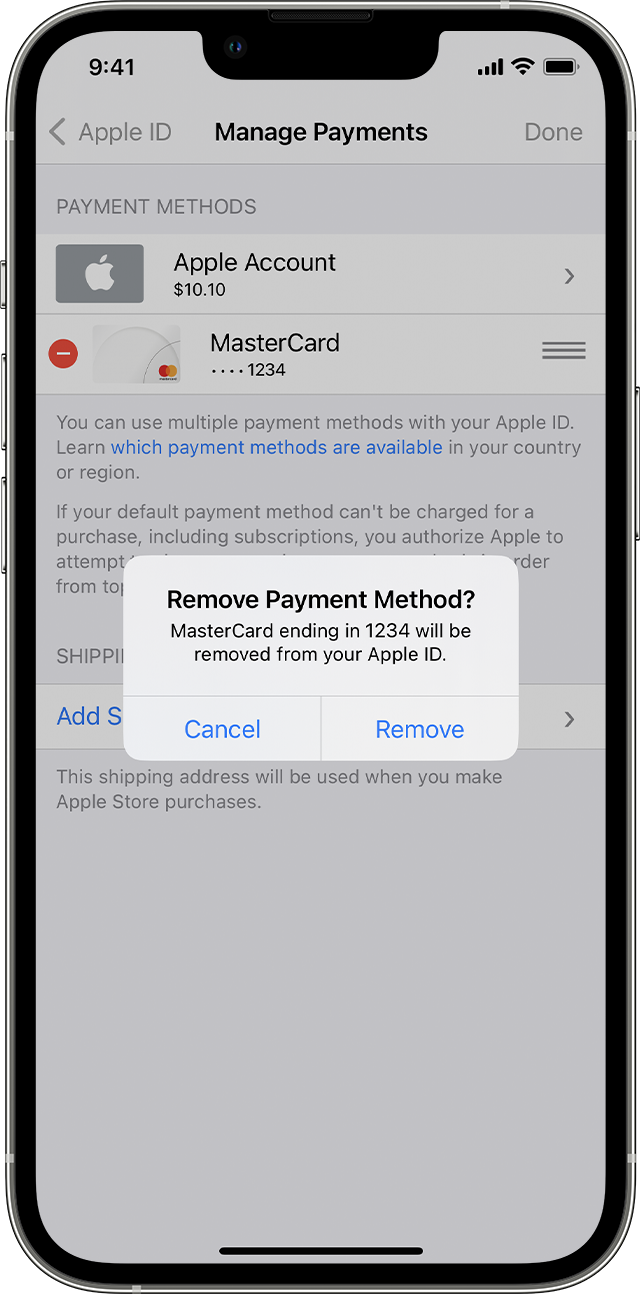 Unable to Remove Payment Method from Apple ID on iPhone