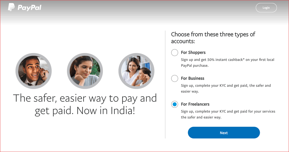 Just created a business account from India, and no - PayPal Community