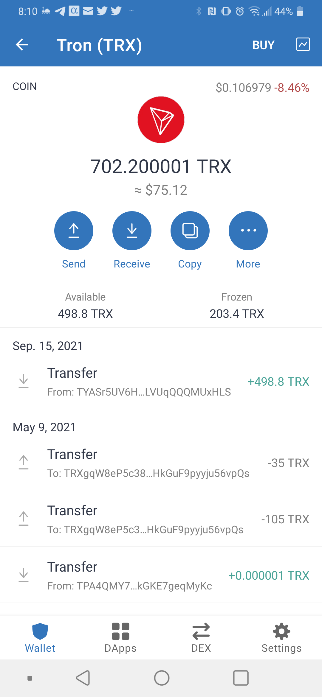 Trx transaction confirmed but nothing in acc over 1hr now - English - Trust Wallet