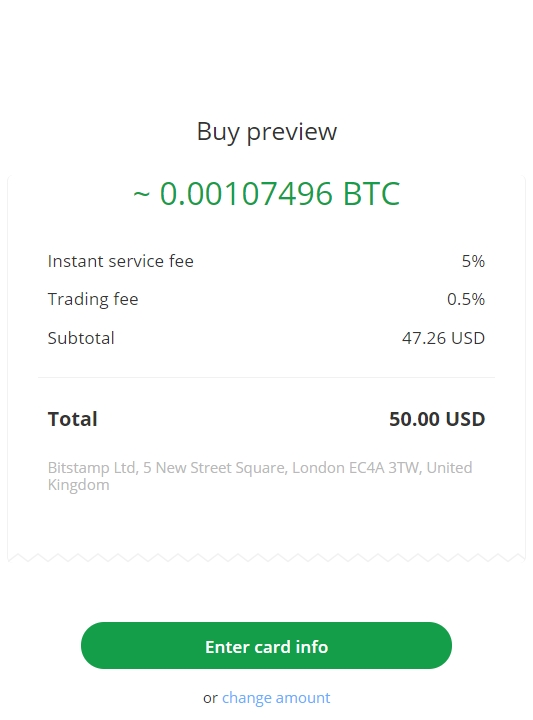 Bitstamp Fee Calculator