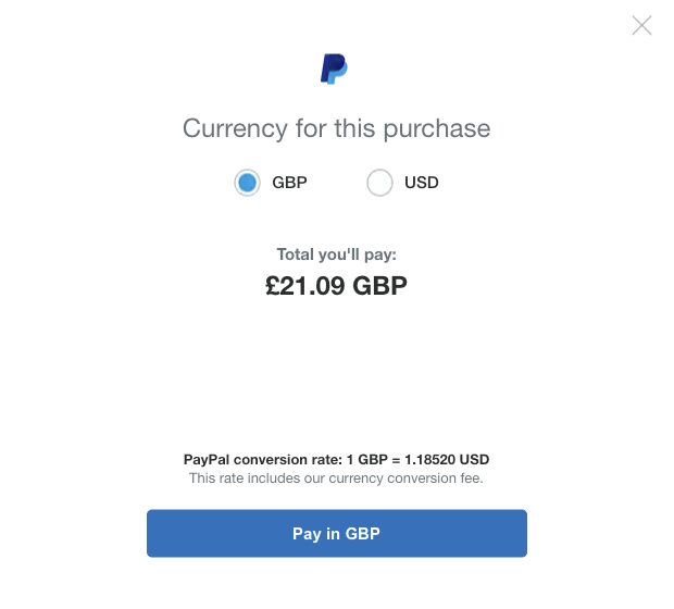 PayPal Currency Exchange — CS-Cart x documentation