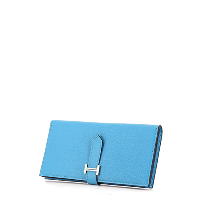 Hermes Blue Atoll Mini Bearn Wallet Card Case Holder – MAISON de LUXE