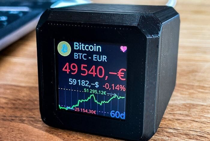 Bitcoin / Multi Crypto Coin Ticker with 24 candlesticks chart | M5Stack Community