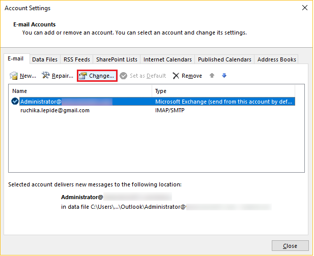 How To find the Exchange Server address?