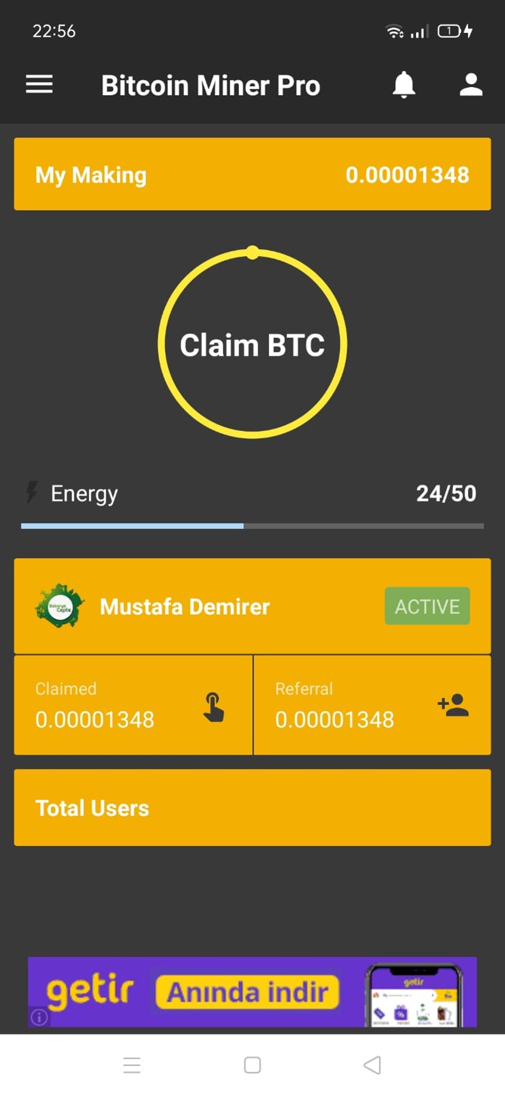 Bitcoin Miner PRO APK (Android App) - Free Download