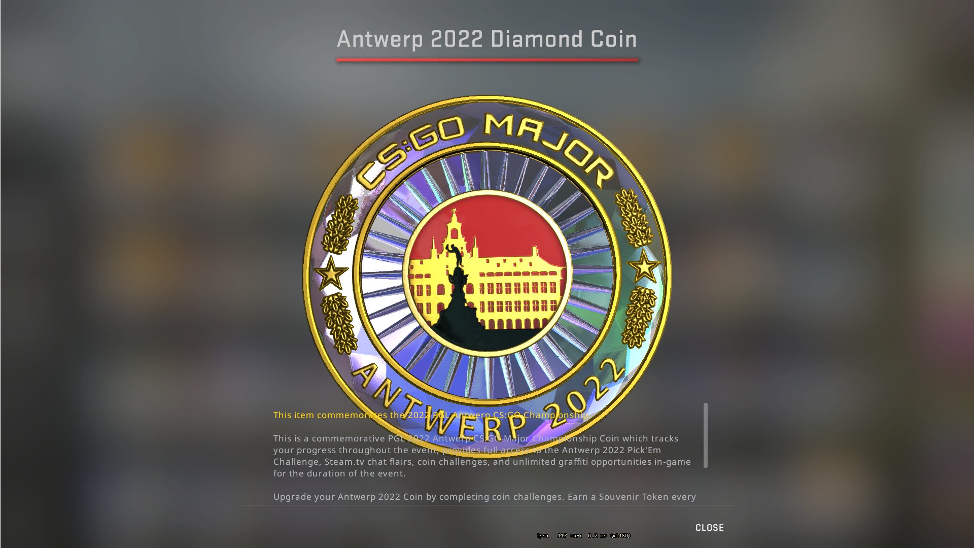 % of Paris Major Coins are Diamond