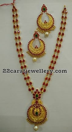 86 Ruby n Emerald Haram ideas | gold necklace designs, ruby necklace designs, gold jewelry fashion