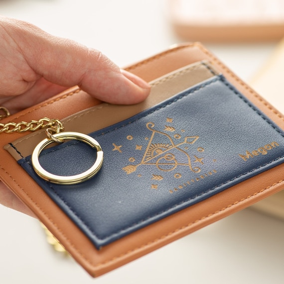 Leather wallet Connor with zodiac sign - coinlog.fun