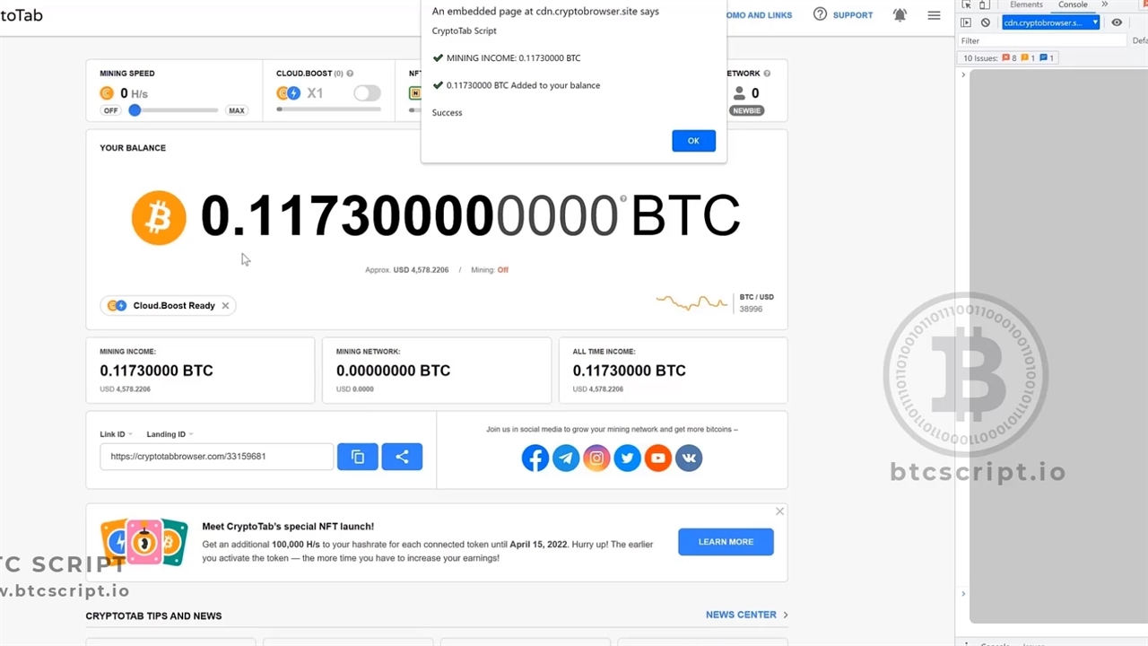 CryptoTab Add BTC Script - Get It Big | Money Making Hacks
