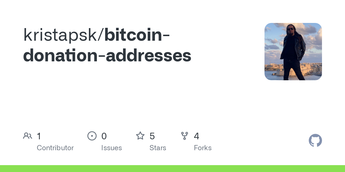 GitHub - kristapsk/bitcoin-donation-addresses