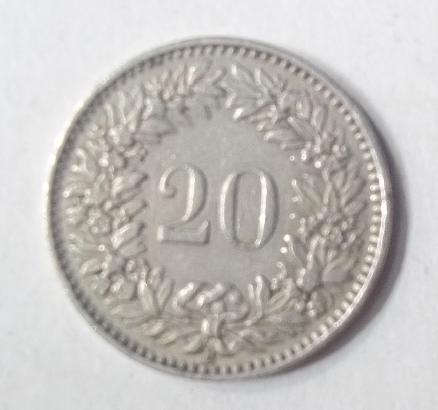 Twenty Centimes (Rappen) , Coin from Switzerland - Online Coin Club