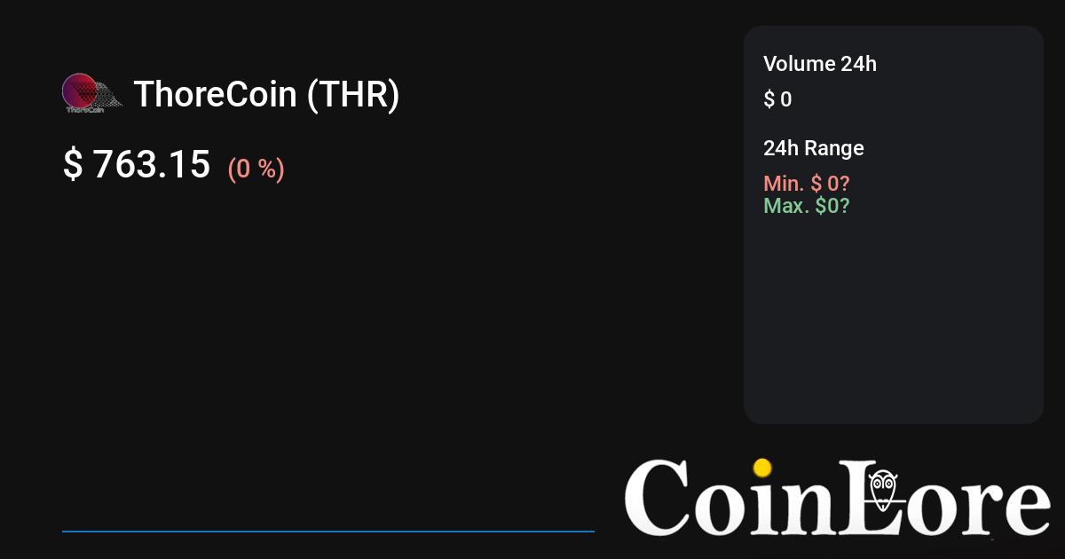 ThoreCoin Price Today - THR to US dollar Live - Crypto | Coinranking