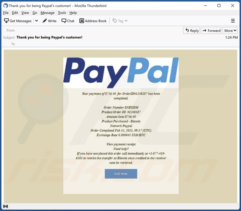 PayPal Crypto Invoice Scam