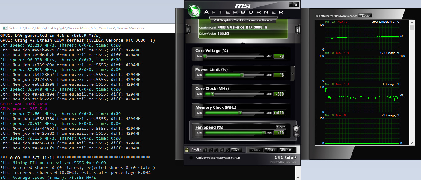 GPU Mining Rig 6 X Nvidia RTX NON LHR