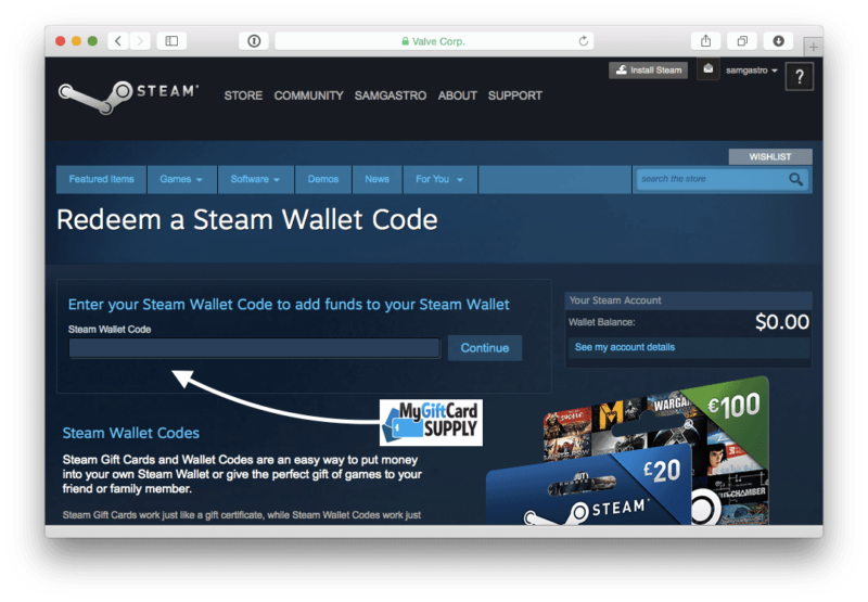 How to use steam gift cards / wallet codes :: Help and Tips