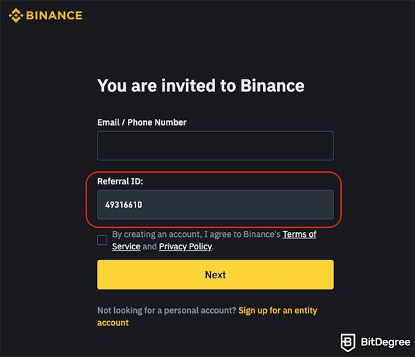 Binance Referral Code DJBLD1Q5 (20% off + 25% with BNB)