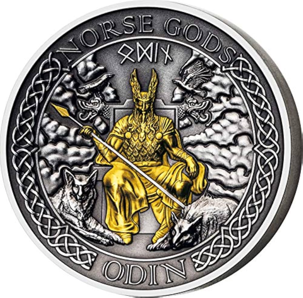 ODIN Lord Of Valhalla 2 Oz Silver Coin 5$ Niue 