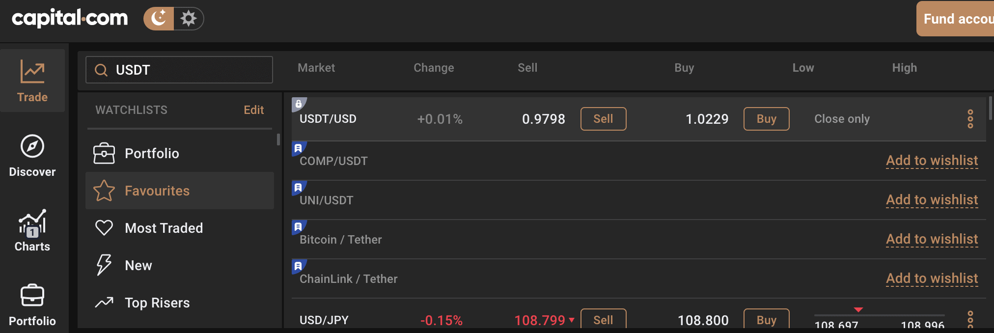 Buy Tether TRC20 (USDT) with South African rand (ZAR) Credit or Debit Card | UTORG