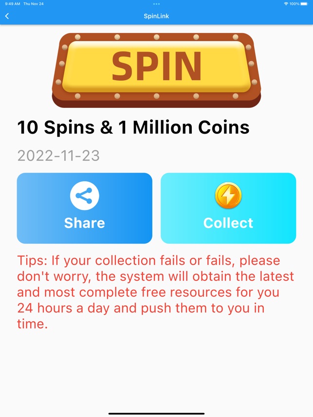 ‎Spins and Coins Reward Links on the App Store