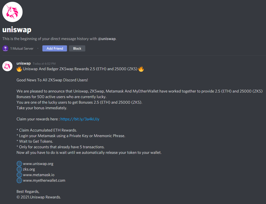 [Scam Alert] Bitcoin / Cryptocurrency Giveaway Scams on Discord | Trend Micro News