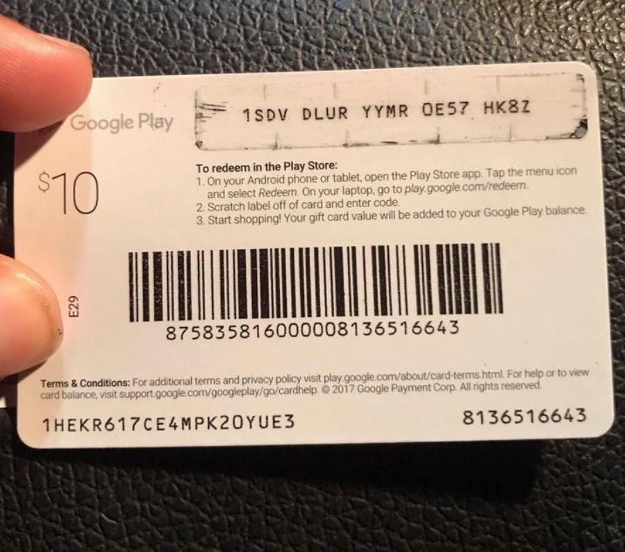 How to redeem a Google Play Store gift card