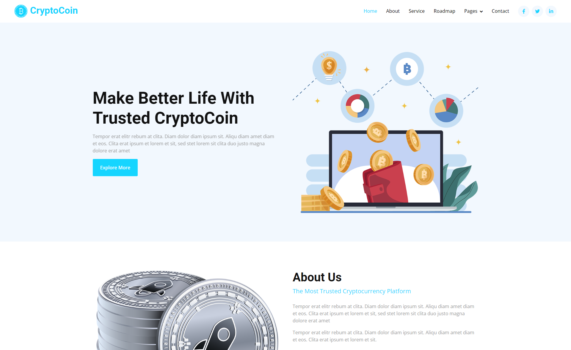 Free Cryptocurrency Website Template Download - HTML Codex