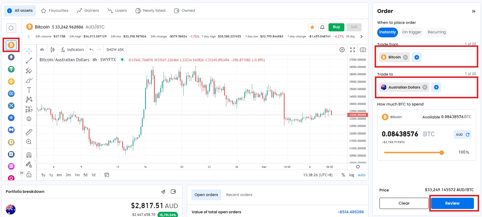 BTC AUD - Bitcoin To Australian Dollar Currency Exchange