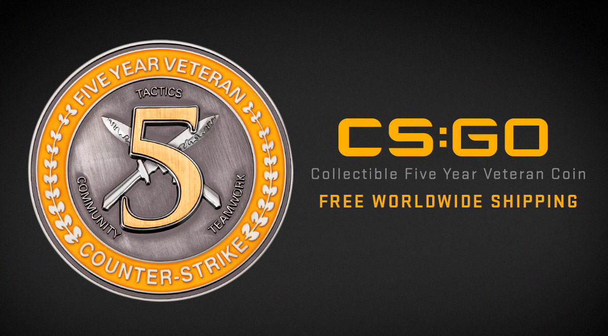 Cs go 5 year veteran coin by yfuchoa - Thingiverse