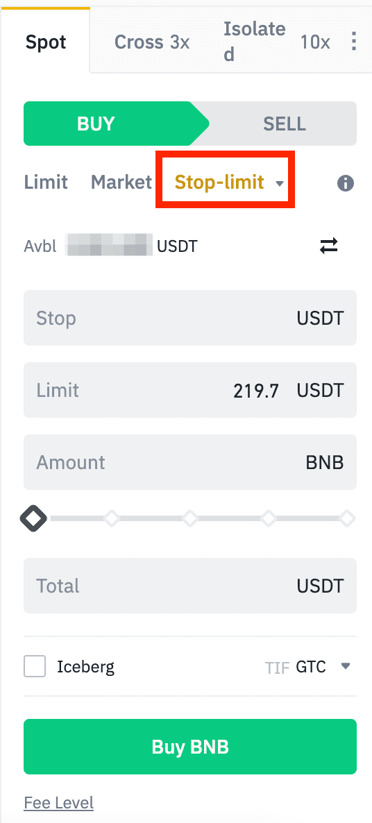 What is Stop Limit Order? Binance Spot Limit