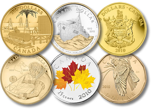 Canadian Royal Mint Collector Coins, Bullion & Paper Currency