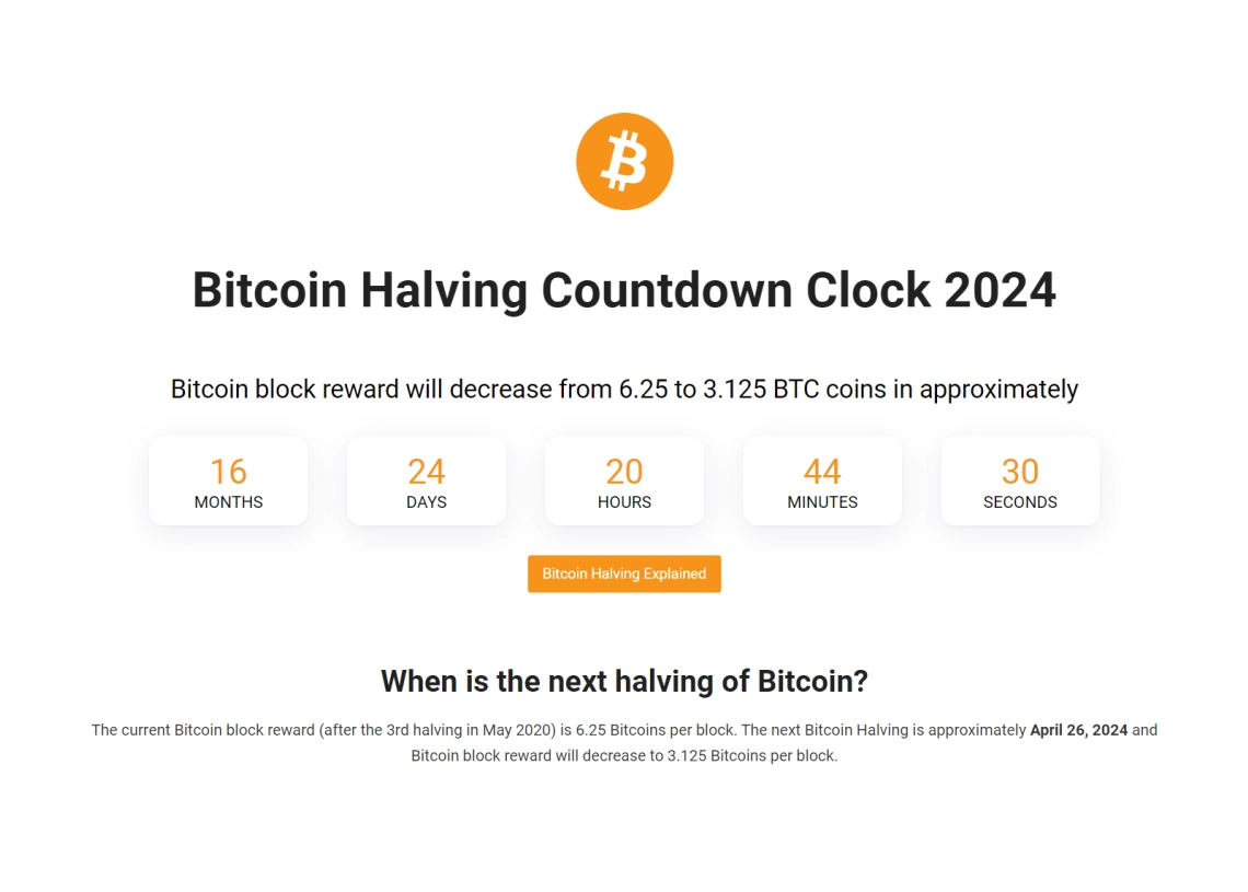 Next Bitcoin Halving Dates BTC Countdown & History