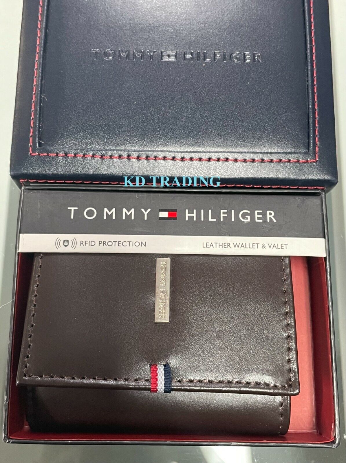 Tommy Hilfiger Premium Leather Trifold Wallet In Black | MYER