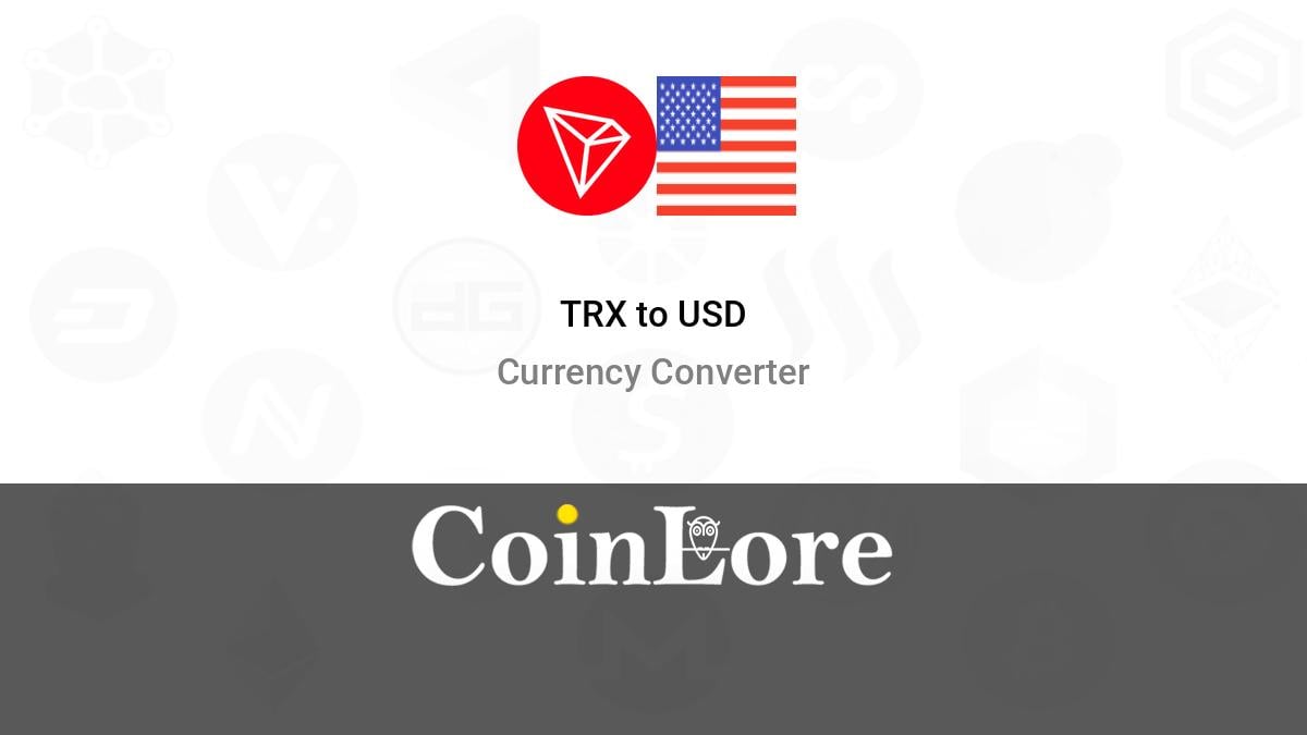 Convert 1 TRX to USD (1 TRON to United States Dollar)