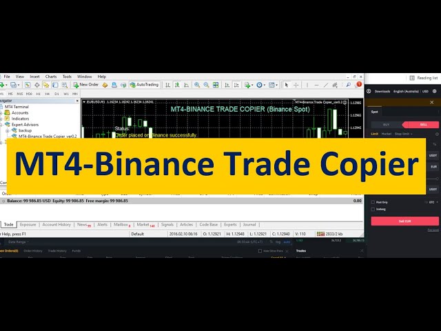 How to view Binance chart in mt4 - Spot/Margin API - Binance Developer Community