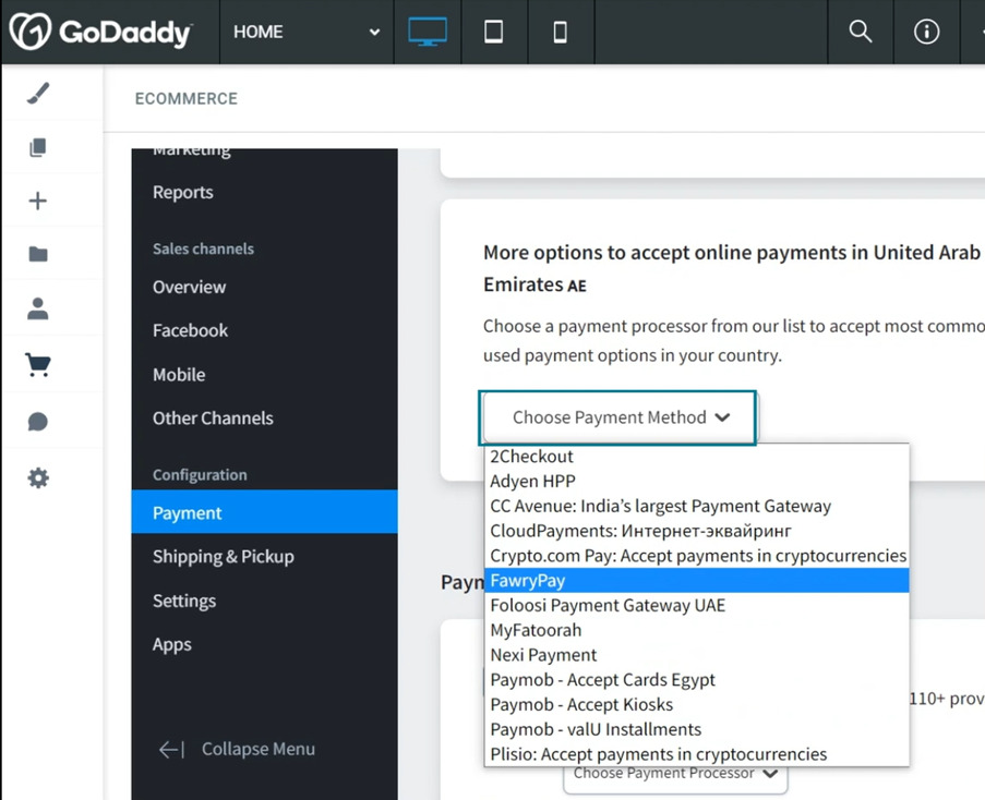 Accept online payment | Websites + Marketing - GoDaddy Help US