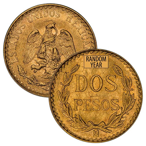 Buy Mexican Medio Y Dos Pesos Gold Coin
