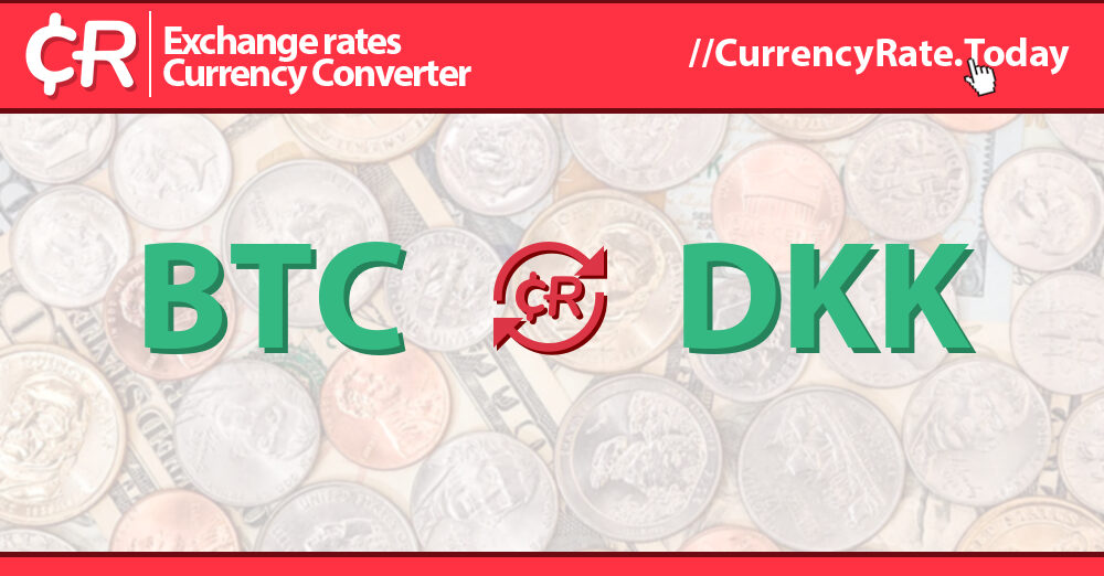 1 Bitcoin to Danish Krone or convert 1 BTC to DKK