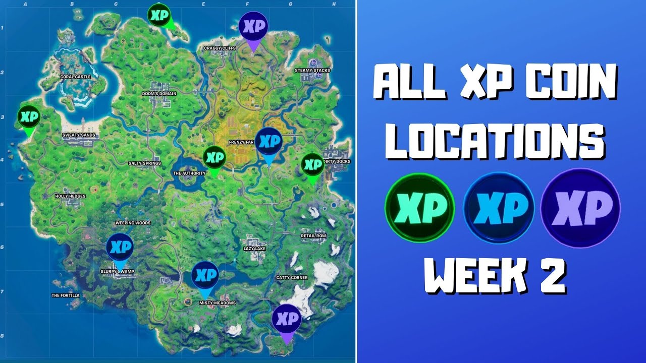 Fortnite: Where To Find All XP Coins - Chapter 2 Season 4 Week 1