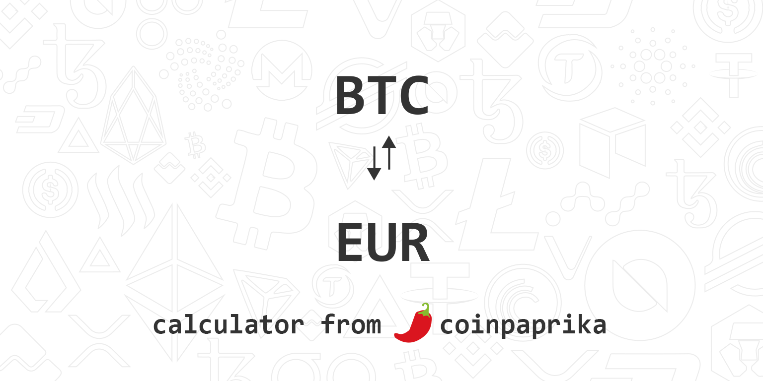 EUR to BTC Converter - Euro to Bitcoin Exchange Rates Today - Currency Converter